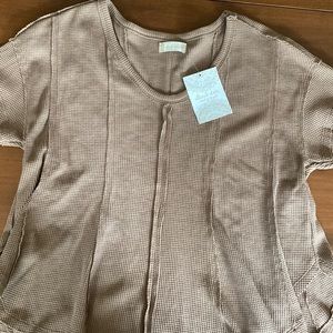 Nwt Altar’d state brown short sleeve top size large